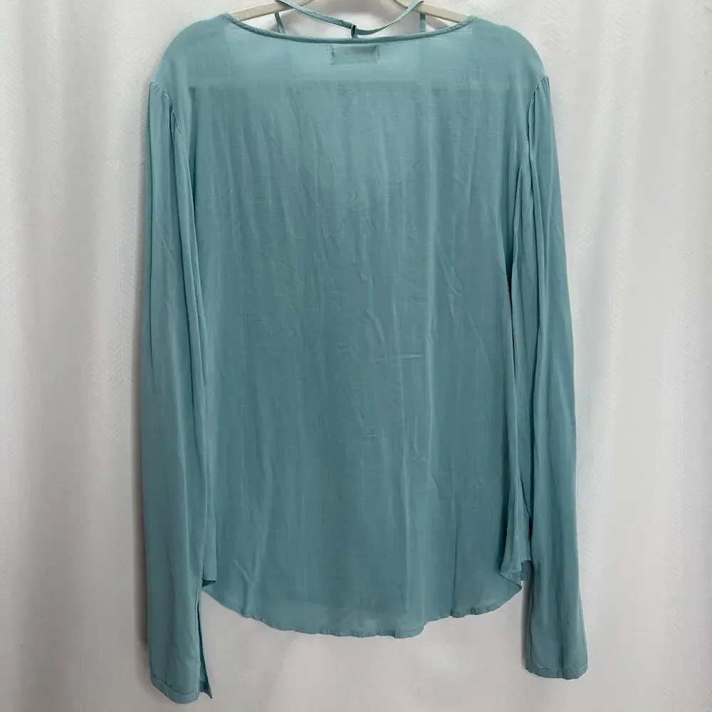 Bella Dahl teal blouse